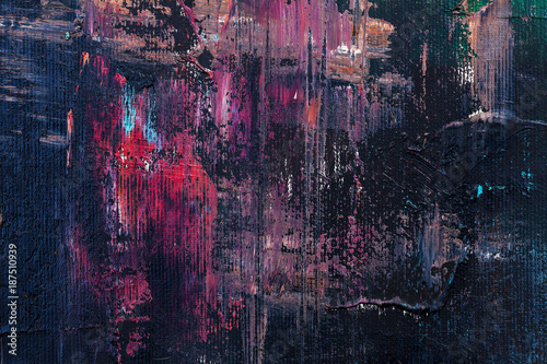 Fototapeta Naklejka Na Ścianę i Meble -  abstract oil paint texture on canvas, background