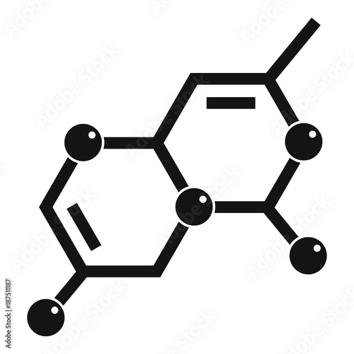 Crystal lattice icon, simple style