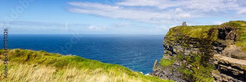 Cliffs of Moher Klippen Irland Panorama Reise Meer Tourismus Natur Ozean