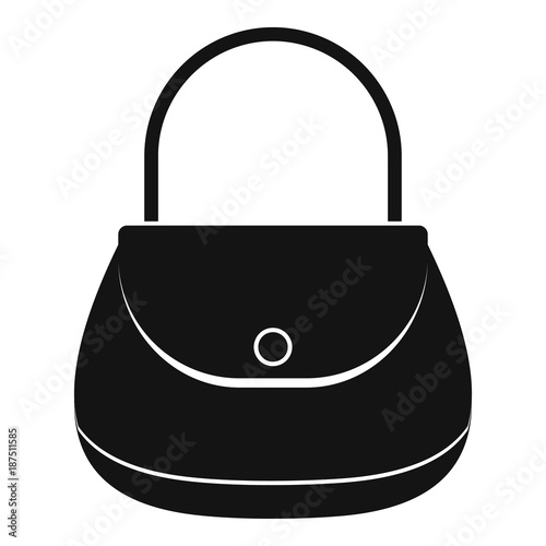 Woman bag icon, simple style