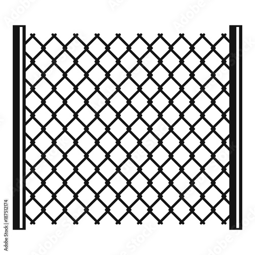 Perforated gate icon, simple style
