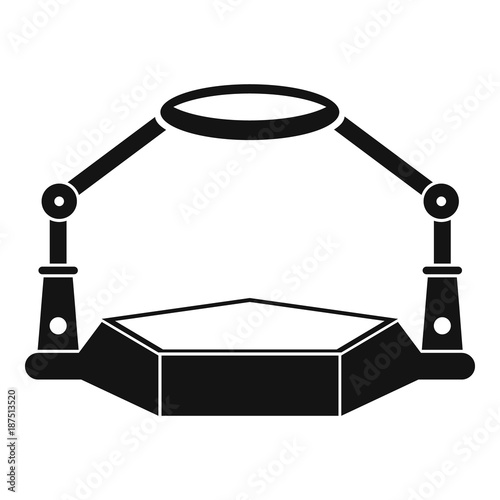 Table magnify icon, simple style