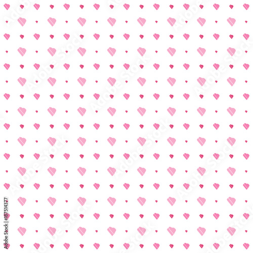 Hearts pattern. Vector illustration