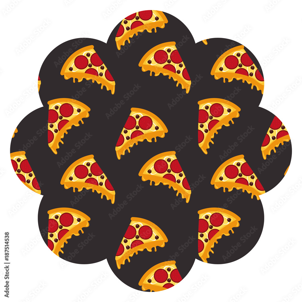 frame with pizza pattern background frame with pizza pattern background