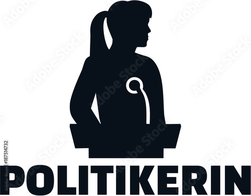 Politician silhouette female job title german