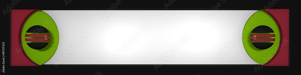 Header / Banner mit runden Formen in altrosa, apfelgrün, weiß und schwarz. 3d render Header / Banner mit runden Formen in altrosa, apfelgrün, weiß und schwarz. 3d render