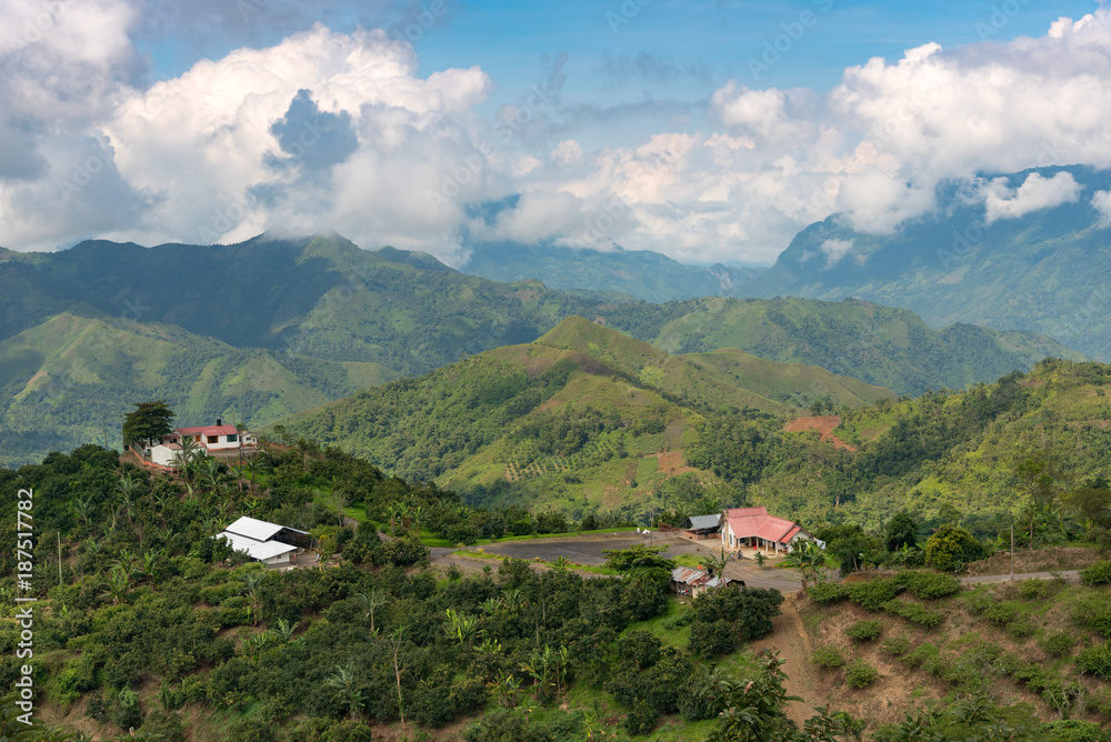 Country scene in the mountains of Colombia.