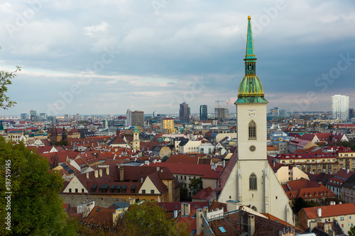 View of Bratislava old town and St. Martin's Cathedral