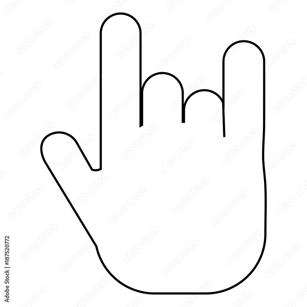 Obraz premium Rock Hand Symbol