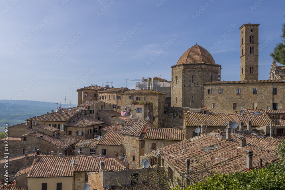 tuscany rooftops and view italy