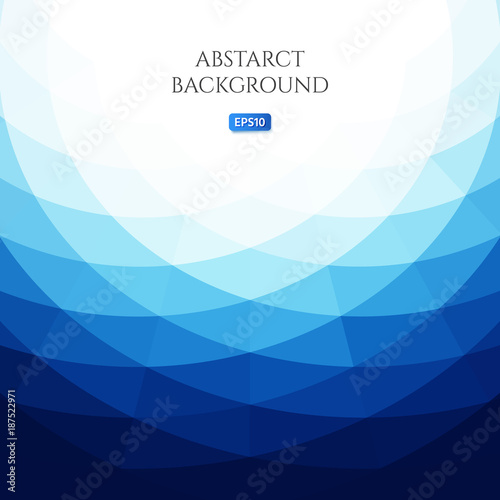 Abstract background with curved geometric shapes. Bright shades of blue.