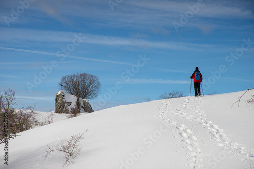 Ciaspolata, Monte Terminillo, Rieti, Lazio, Italia