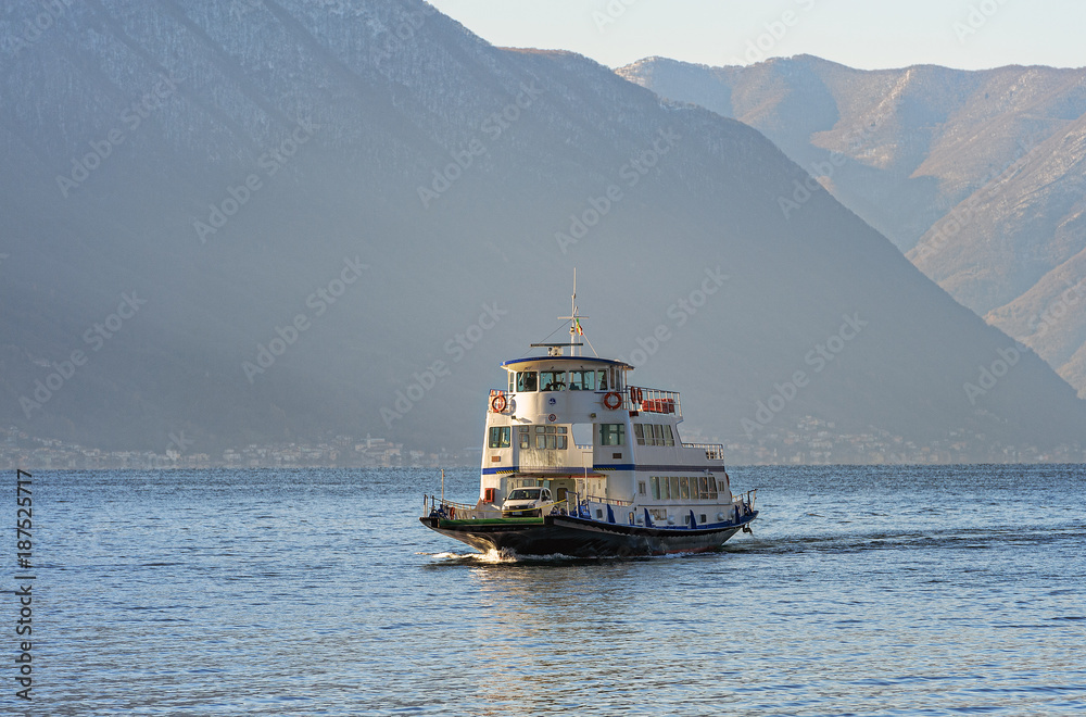 Passenger ship on Come lake, Lombardy, Italy