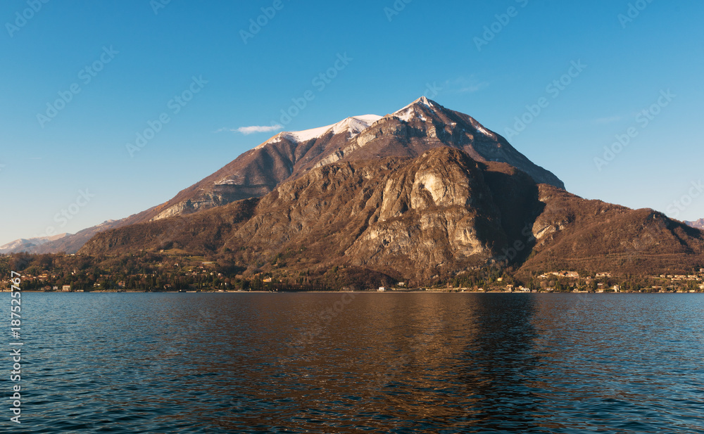Panoramic view on mountains around Como lake in Lombardy, Italy