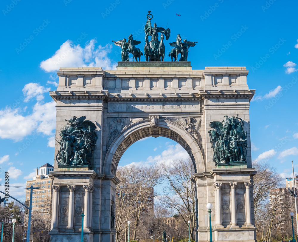 Grand Army Plaza, the main entrance of Prospect Park, Brooklyn, NYC