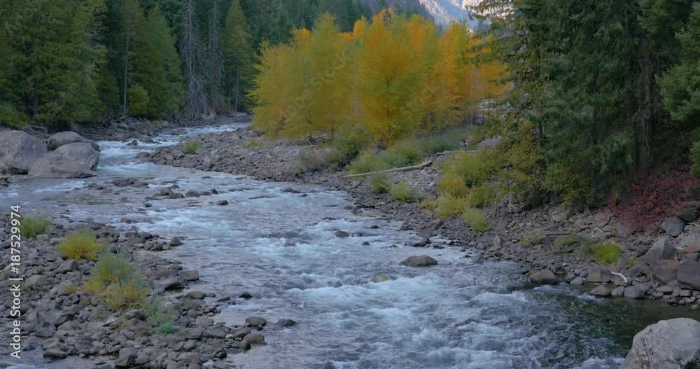 River in the autumn forest. Mountain landscape. Nature video. 4K, 3840*2160, high bit rate, UHD River in the autumn forest. Mountain landscape. Nature video. 4K, 3840*2160, high bit rate, UHD