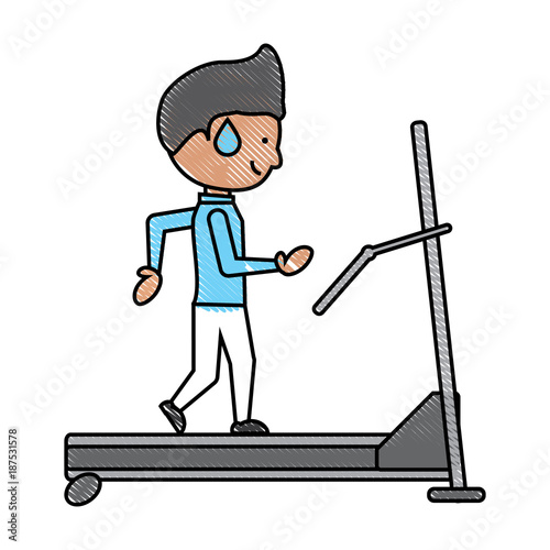 man on a treadmill