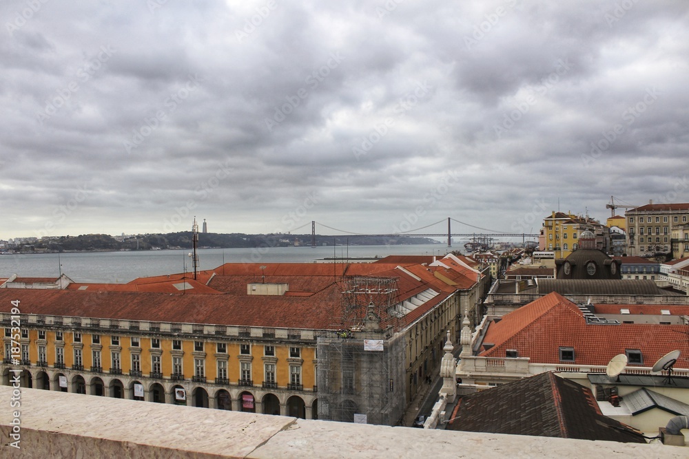 Views of Lisbon city in the afternoon