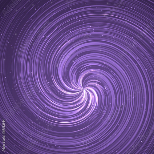 Ultra violet spiral abstract background. Cosmic vector illustration. Easy to edit design template.