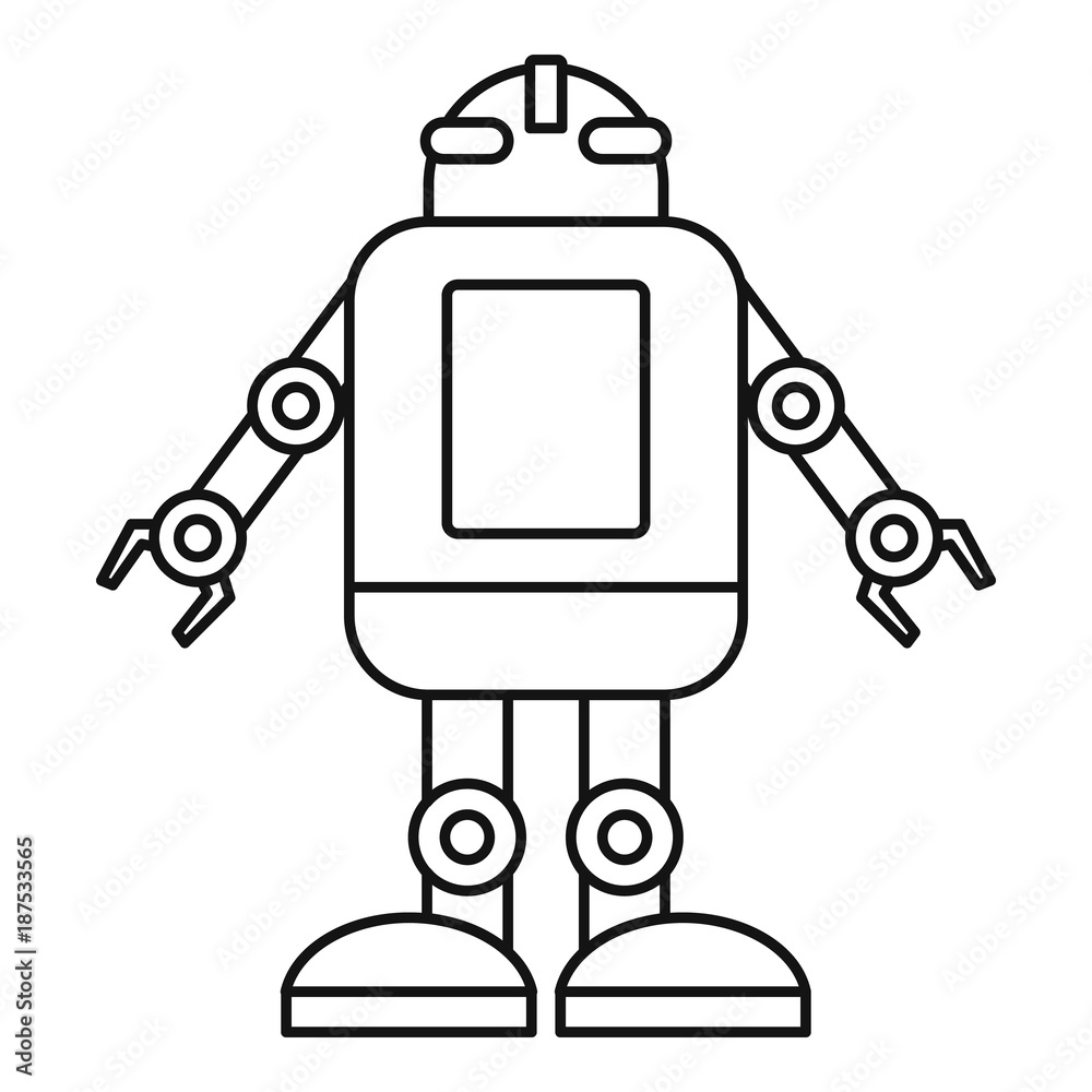 Artificial intelligence concept icon outline style Artificial intelligence concept icon outline style