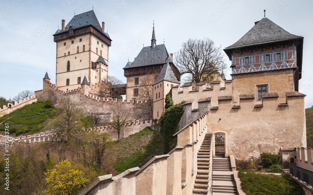 Fototapeta premium Karlstejn, gothic castle founded 1348 CE