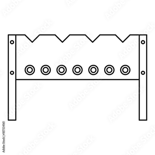 BBQ brazier icon, outline style