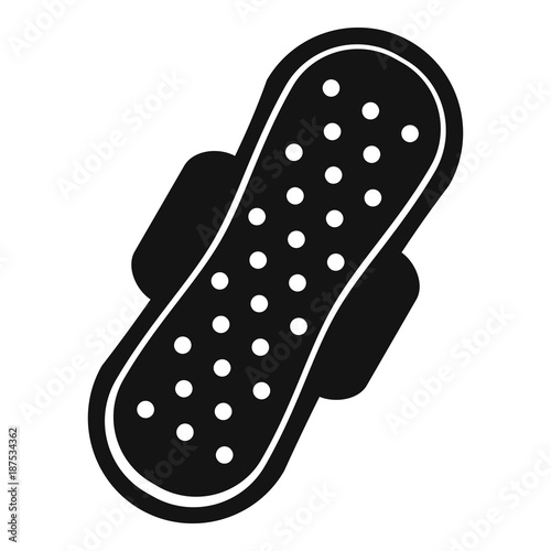 Sanitary napkin icon, simple style