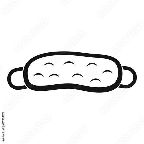 Sleeping mask icon, simple style