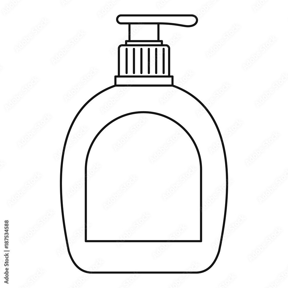 Obraz premium Soap bottle icon, outline style