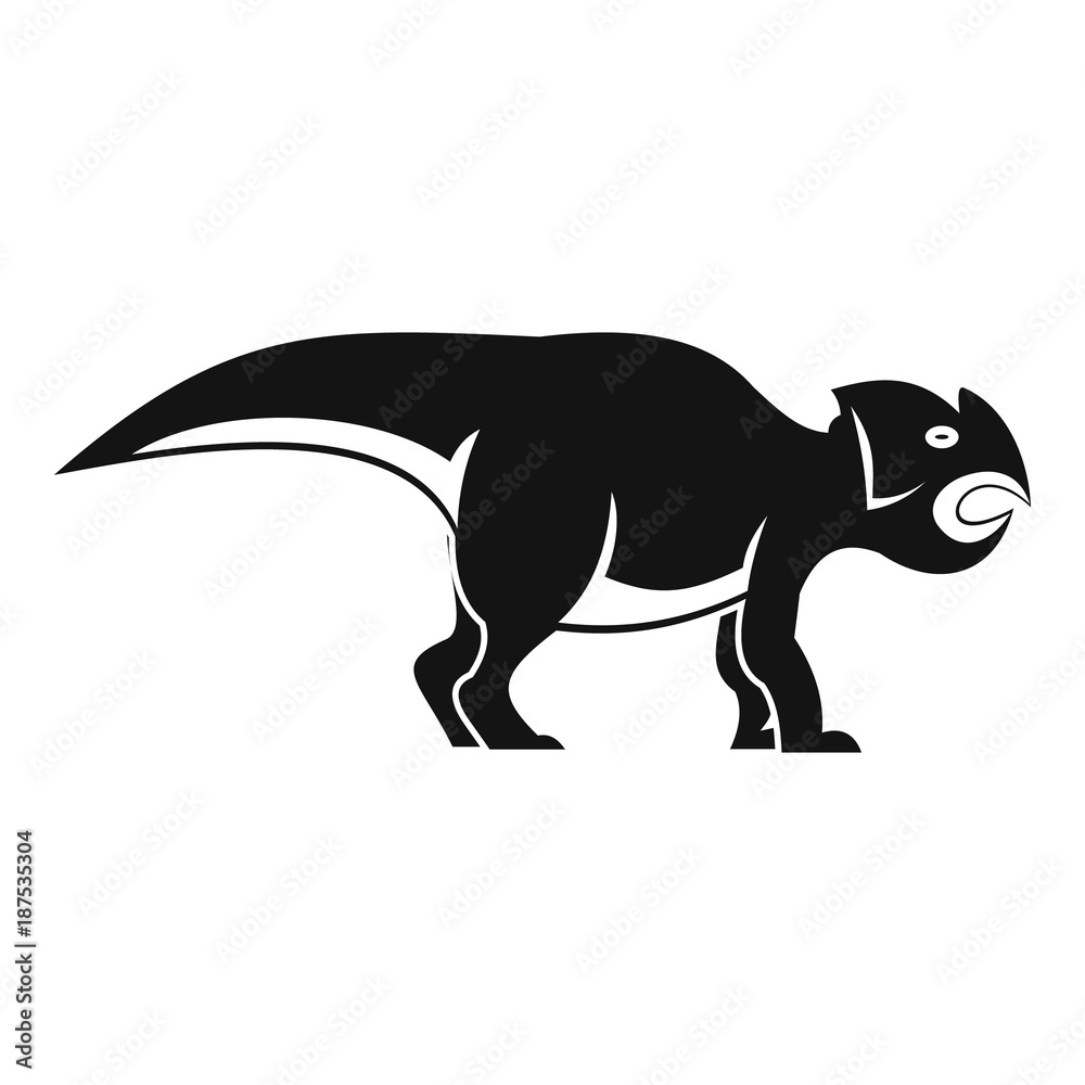 Ceratopsians dinosaur icon, simple style