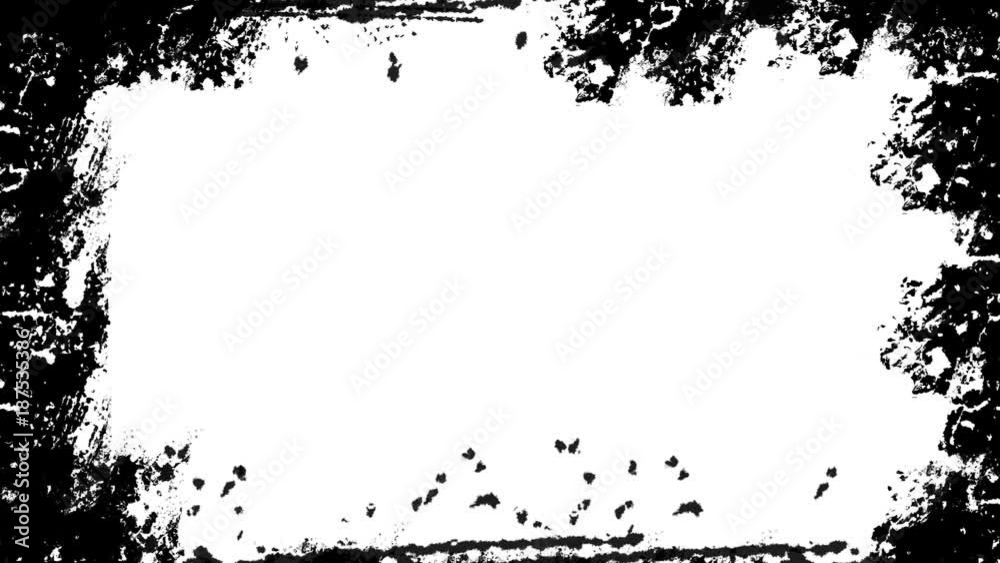 Abstract background with grunge frame texture. Digital illustration backdrop. Seamless loop