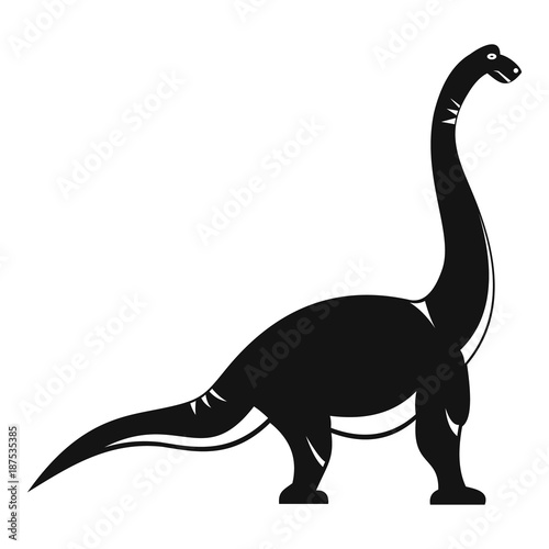 Brachiosaurus dinosaur icon  simple style