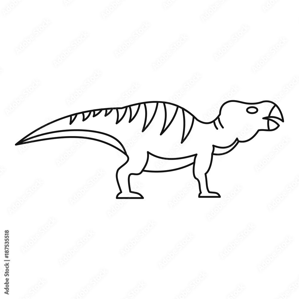 Fototapeta premium Hadrosaurid icon, outline style