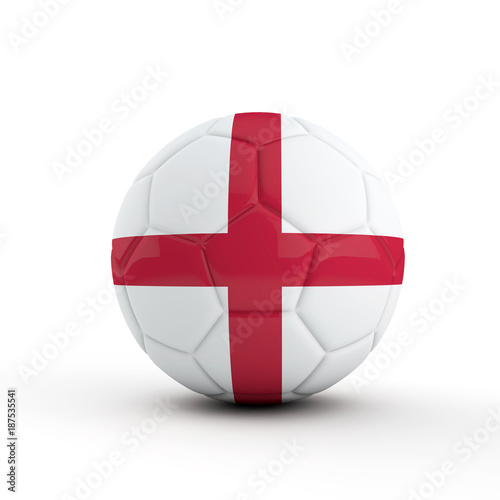 England flag soccer football against a plain white background. 3D Rendering Free Download England flag soccer football against a plain white background. 3D Rendering - GFXLoad
