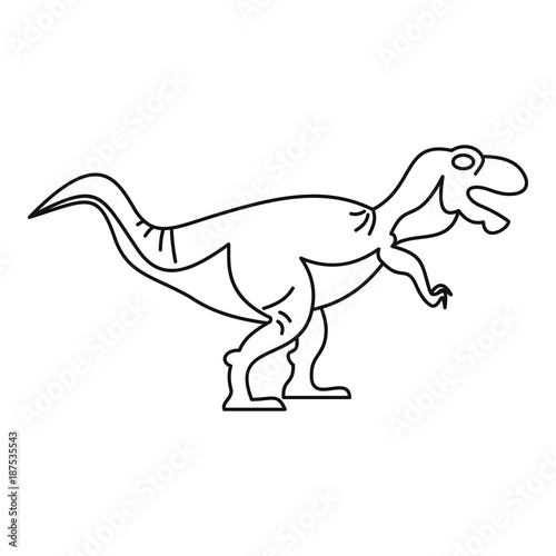 Tyrannosaur icon, outline style photo