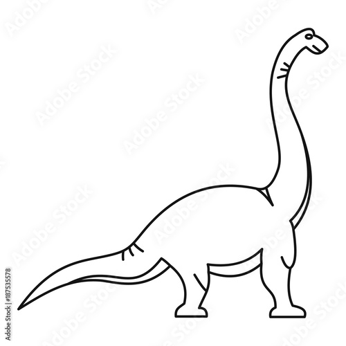 Brachiosaurus icon, outline style