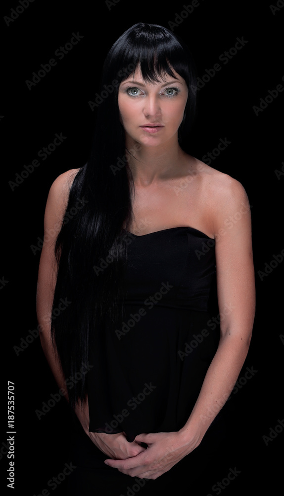 mysterious portrait of a girl in the dark, in the fog mysterious portrait of a girl in the dark, in the fog
