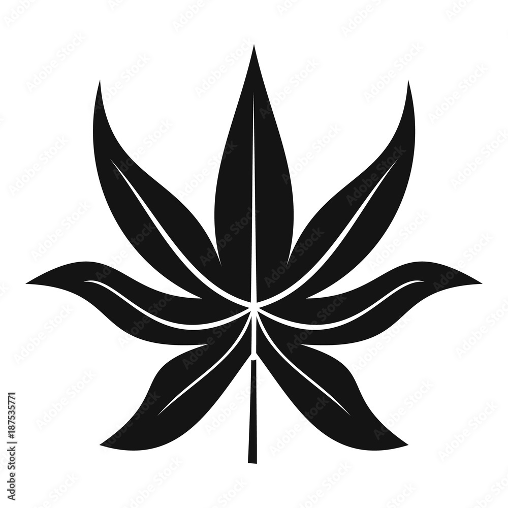 Chestnut leaf icon, simple style Chestnut leaf icon, simple style