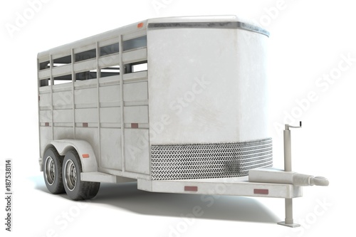 3d illustration of a horse trailer