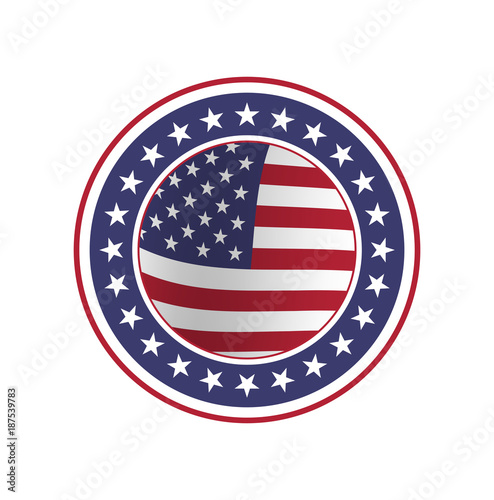 United States round flag