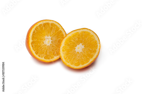 Orange fruit isolated on the white