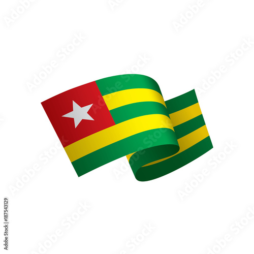 togo flag, vector illustration