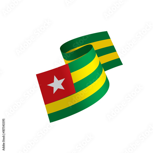 togo flag, vector illustration