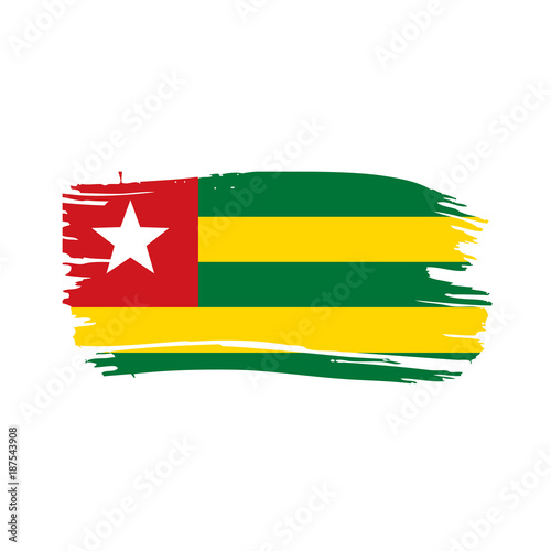 togo flag, vector illustration