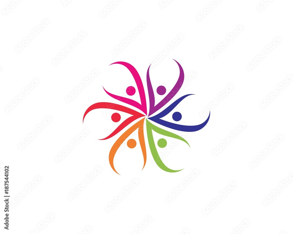 Obraz premium community care Logo template