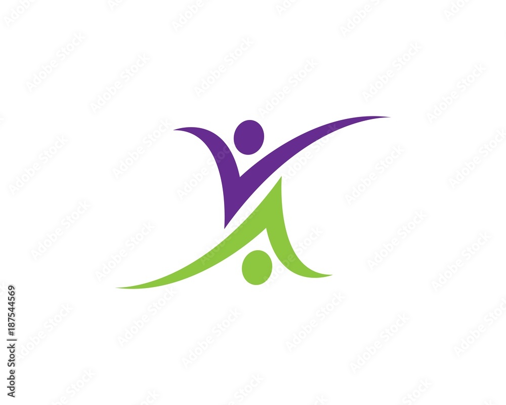 Fototapeta premium community care Logo template