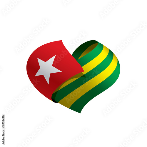 togo flag, vector illustration