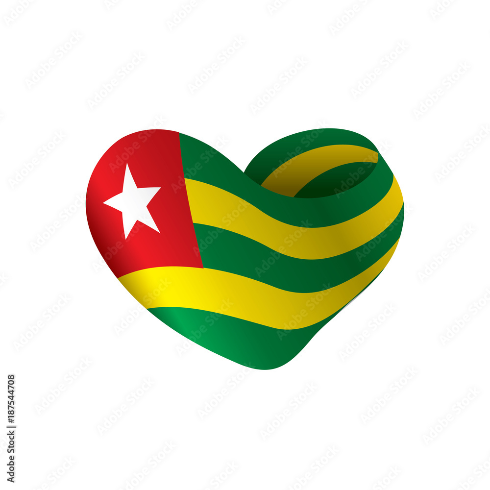 Fototapeta premium togo flag, vector illustration