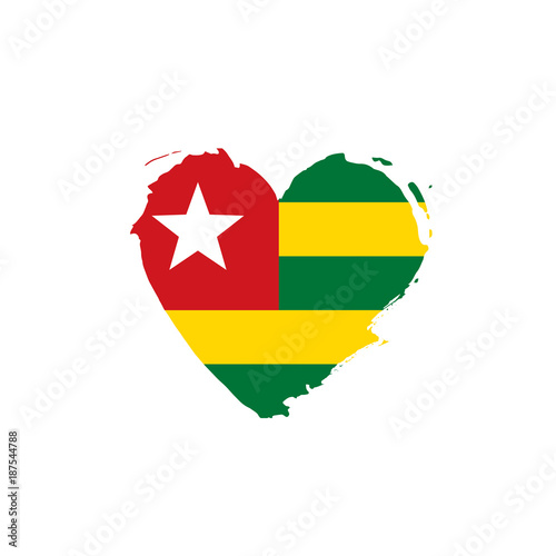 togo flag, vector illustration