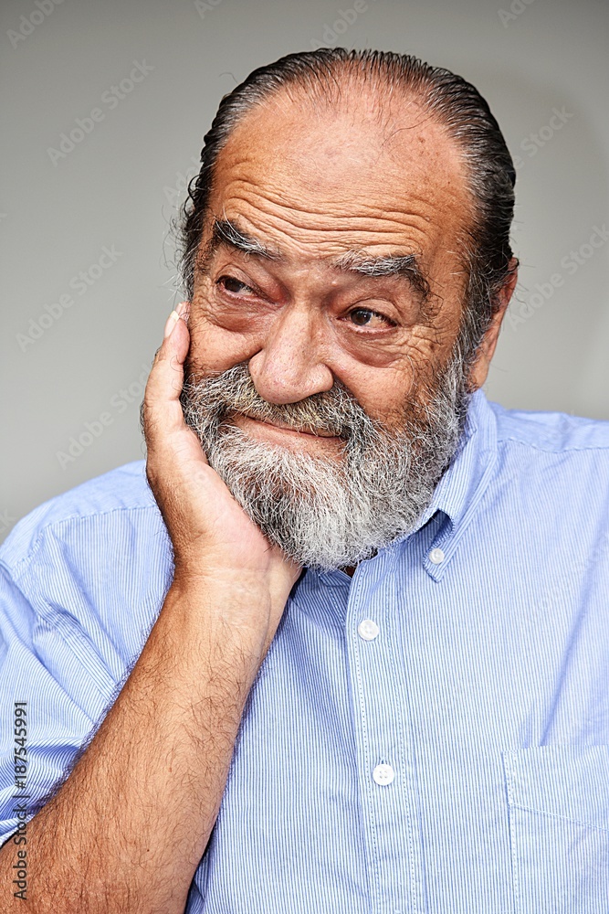 Fototapeta premium Thoughtful Senior Colombian Male